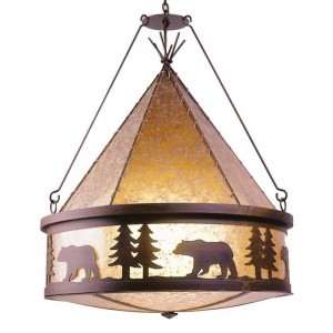 Bear Teepee Chandelier