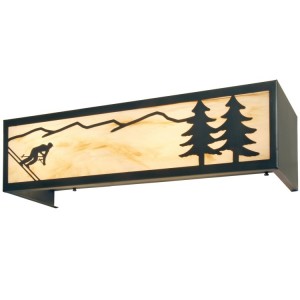 Downhill Skier Bathroom Vanity Light