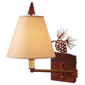 Pine Cone Swing Arm Wall Lamp