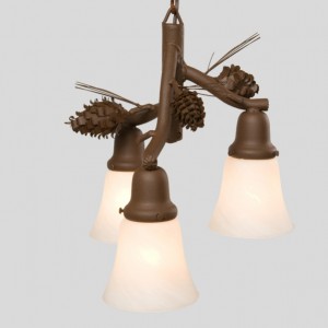 Glacier Three Light Pine Cone Pendant Light