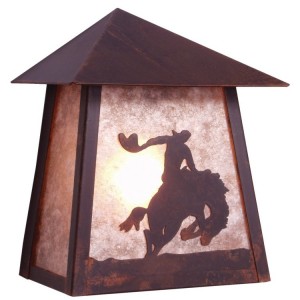 8 Seconds Tri Roof Cowboy Dark Sky Sconce