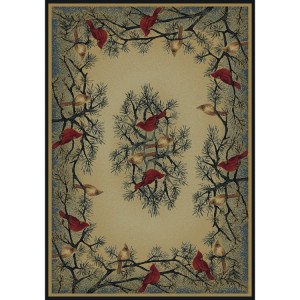 Cardinal in Pine Rug Collection