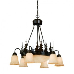 Yosemite Pine Tree Inverted Bowl Chandelier