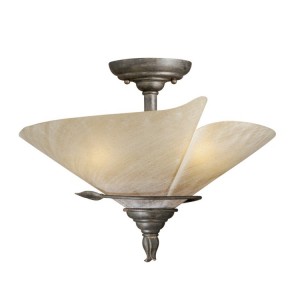 Capri Leaf Semi Flush Ceiling Light 