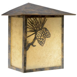 Whitebark Exterior Pine Cone Sconce - Discontinued