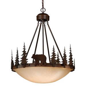 Bozeman Bear Inverted Pendant Light