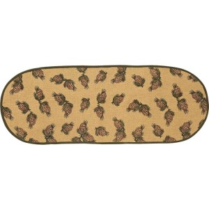 Burlap Pine Cone Table Runner