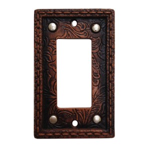 Faux Leather Resin Single GFI Switch Cover