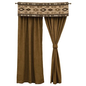 Truffle Drapes and Mountain Storm Valance