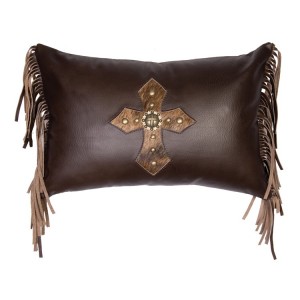 Mesa Cross Leather Pillow