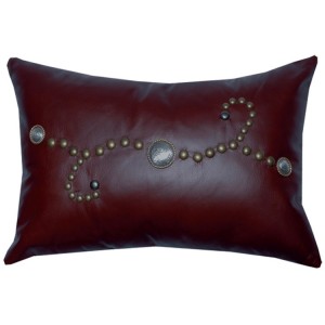 Sierra Concho Leather Pillow