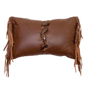 Toggle Button Leather Pillow