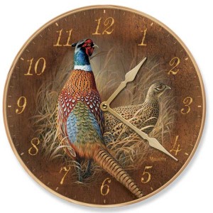 Late Season Pheasant Wall Clock