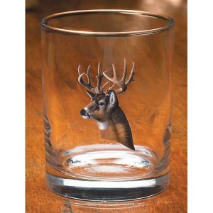 Whitetail Portrait Double Old Fashion Glasses (Set of 12)