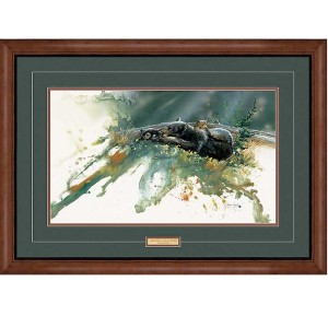 Sunbathing-Black Bear Framed Print