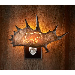 Antler Night Light - Bear 