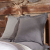 Black Chambray Ruffled Euro Sham 26 x 26