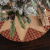 Burgundy Check Star Tree Skirt 48"Diameter