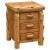 3 Drawer Log Nightstand