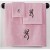 Pink Buckmark Towel Set - 3 Pcs