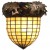 Acorn and Oak Sconce-White