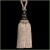 Metal Bell Tie Back Beige Tassel