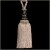 Metal Bell Tie Back Beige Tassel