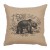 Linen Bear Scene Pillow 16" x 16" (5 colors)