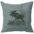 Moose Scene Linen Pillow 16" x 16" (5 colors)