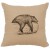 Bear on Logs Linen Pillow 16" x 16" (5 colors)