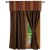 Chocolate Suede Drapes and Bandera Valance 