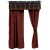Red Wine Drapes and Painted Desert Valance
