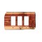 Rustic Triple-Gang 3-Rocker Plate Cover (3 wood options)