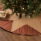 Burgundy Check Star Tree Skirt