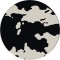 Black and White Cowhide Round Rug