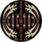 Horse Thieves Black Round Rug