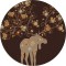 Moose Blossom Area Rugs - Chocolate