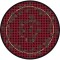 Red Wooded Pines Round Rug