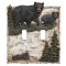 Black Bear in Birch Forest Double Toggle Switch Plate