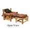Log Futon Chair with Ottoman