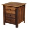 Barn Wood Enclosed Nightstand with Barnwood Legs