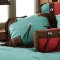 Fringed Turquoise Cheyenne Pillow