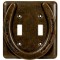 Horse Shoe Double Toggle Switch Plate