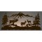 57" Elk Family Back Lit Wall Art