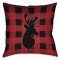 Buffalo Check Deer Pillow