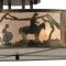 Large Cowboy Semi-Flush Ceiling Light