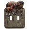 Horses Double Toggle Switch Plate
