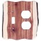 Rustic Double-Gang Toggle/Duplex Plate Cover (3 wood options)