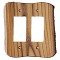 Rustic Double-Gang 2-Rocker Plate Cover (3 wood options)