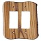 Rustic Double-Gang 2-Rocker Plate Cover (3 wood options)